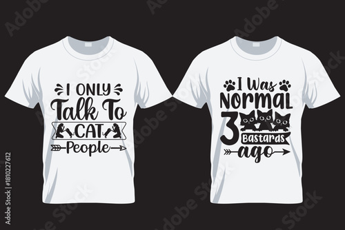 Cat SVG T Shirt Design Template , Cat silhouette T Shirt, sublimation printing file,  Cat lover t shirt, 12