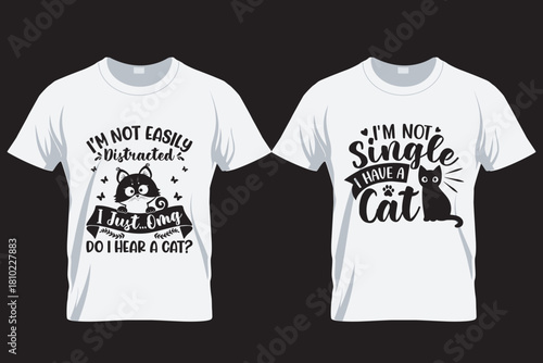 Cat SVG T Shirt Design Template , Cat silhouette T Shirt, sublimation printing file,  Cat lover t shirt, 7