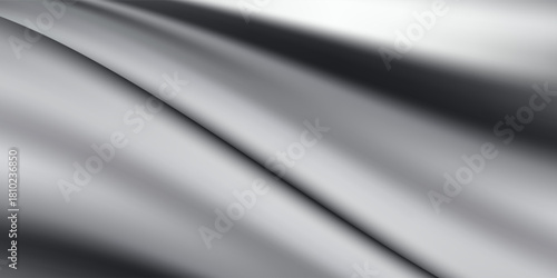 Silver foil background with metal mirror texture. Chrome gradient surface with light gloss. Suit for banner, web, brochure, pamflet and presentation