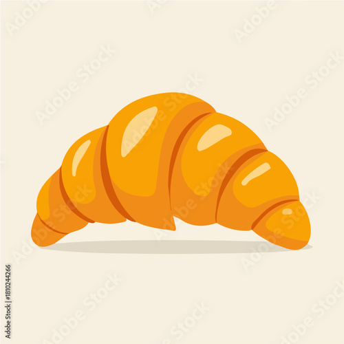 A_Simple_flat_2D_icon_of_a_croissant_isolated_on_a_whit_simple illustration with EPS format design	