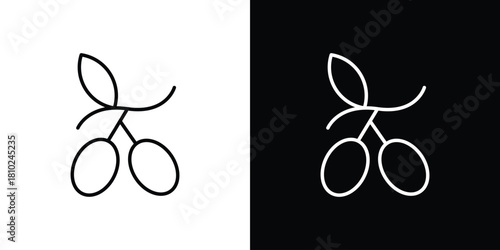 Cocoon icons pack. Set of black and white liner stroke symbols