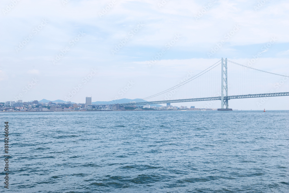Fototapeta premium 明石海峡大橋のある風景