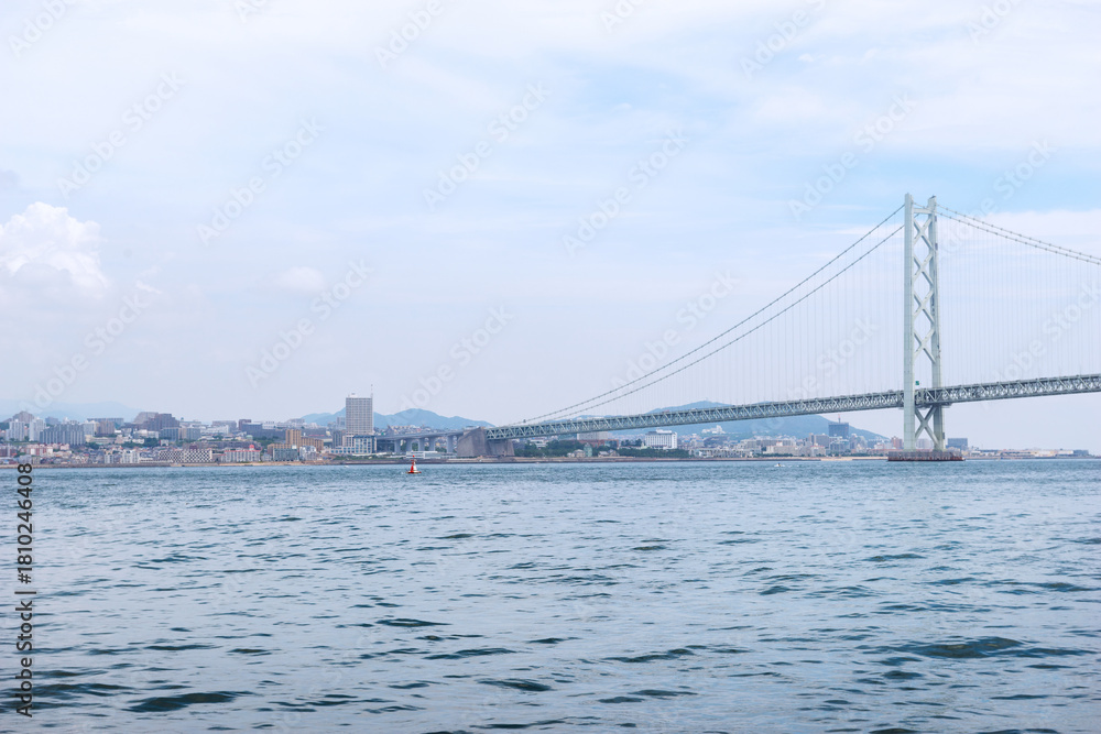 Fototapeta premium 明石海峡大橋のある風景