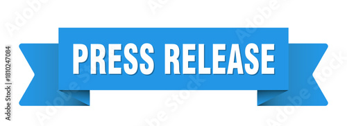 press release ribbon isolated on transparent background. press release ribbon