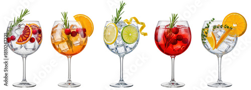 festive holiday gin tonic cocktails