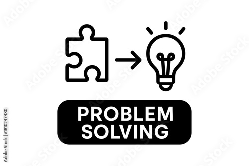 Conceptual showing a puzzle piece transforming into a glowing light bulb symbolizing problem solving and creative solutions