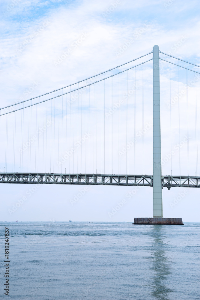 Fototapeta premium 明石海峡大橋のある風景