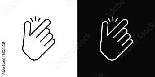 Easy icons pack. Set of black and white liner stroke symbols