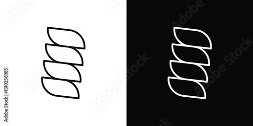 Pasta icons pack. Set of black and white liner stroke symbols