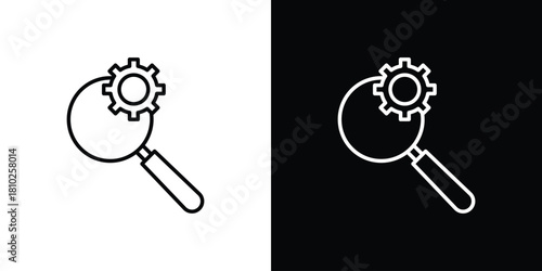 Resource icons pack. Set of black and white liner stroke symbols