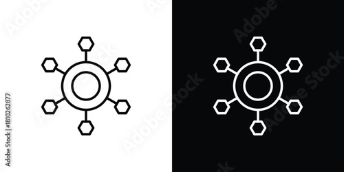 Variety icons pack. Set of black and white liner stroke symbols