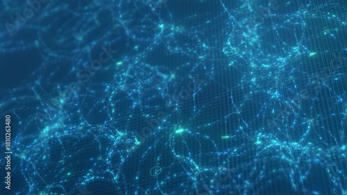 Digital Brain with Firing Neurons - AI, Deep Learning & Neural Network Concept - 4K Loop