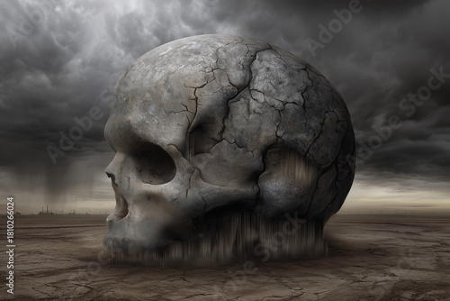 skull in the desert