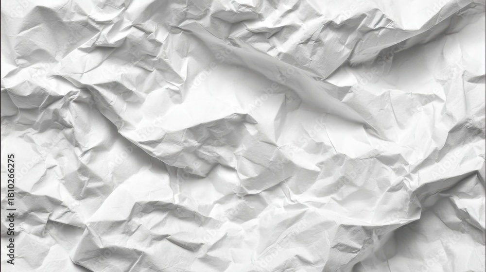Obraz premium Wrinkled paper creates a dynamic surface with interesting patterns and shadows.