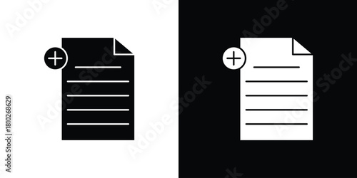 Add document icons symbols in flat style.