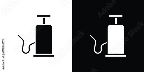 Air pump icons symbols in flat style.