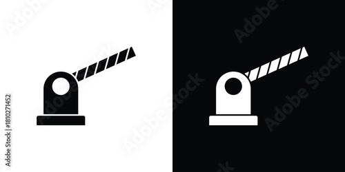 Barrier icons symbols in flat style.