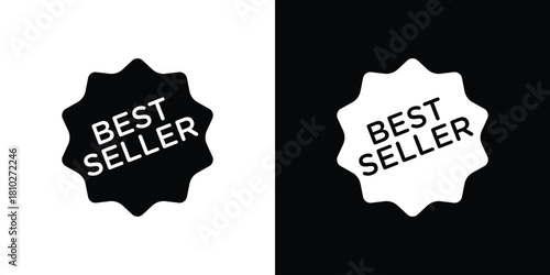 Best seller icons symbols in flat style.