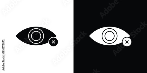 Blindness icons symbols in flat style.