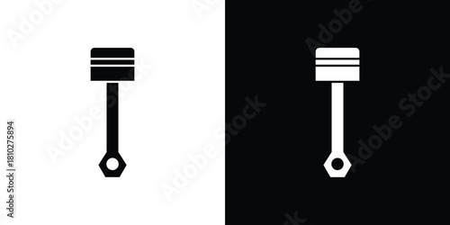 Car Piston icons symbols in flat style.
