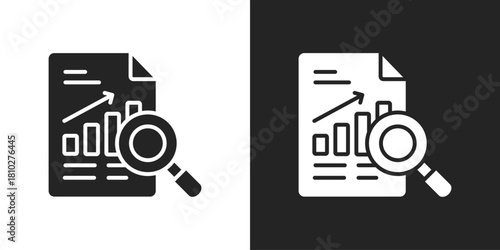 Evaluation Icon In Black And White Glyph Style