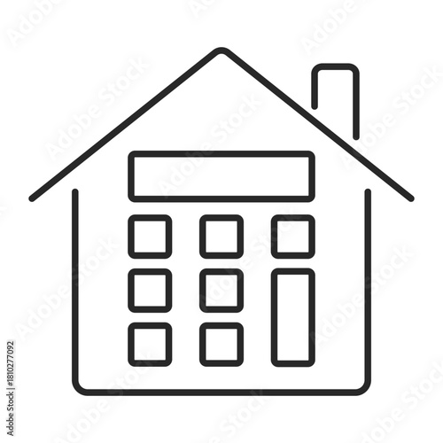 real estate calculation line icon