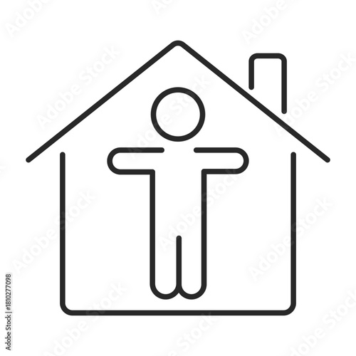 real estate owner line icon