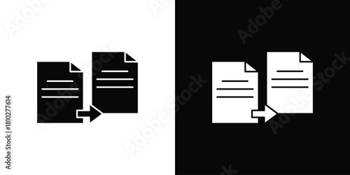 Compare icons symbols in flat style.