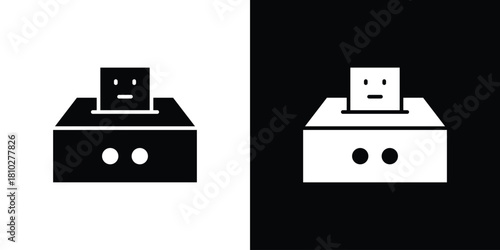 Complaint box icons symbols in flat style.