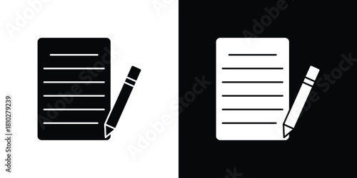 Declarations icons symbols in flat style.