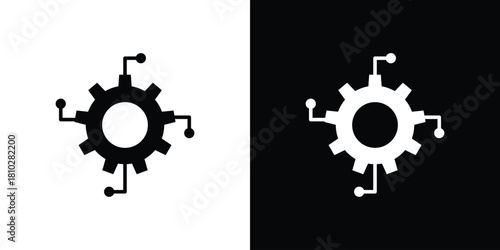 Function icons symbols in flat style.