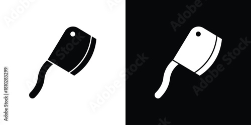 Hatchet icons symbols in flat style.