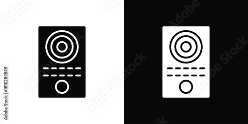 Intercom icons symbols in flat style.