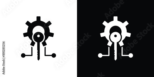 Key factor icons symbols in flat style.
