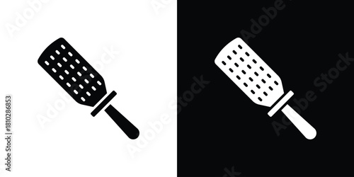Microplane grater icons symbols in flat style.