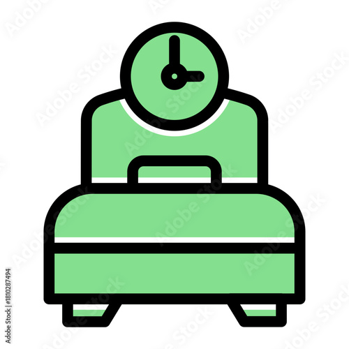 Sleep Rest Wellness Time Icon from Time Management Collection (Glyph Color Lineal Style)