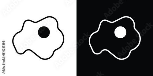 Omelet icons symbols in flat style.