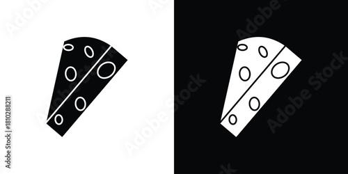 Parmesan icons symbols in flat style.