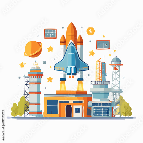 Space Shuttle Launching from the Spaceport.