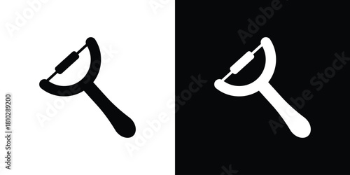 Potato peeler icons symbols in flat style.