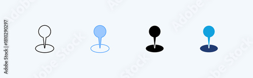 Pin Marker Multiple Icon Illustration Vector