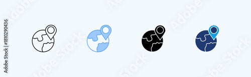 Geolocation Multiple Icon Illustration Vector