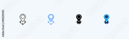 Position Multiple Icon Illustration Vector