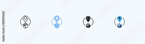 Tracking Multiple Icon Illustration Vector