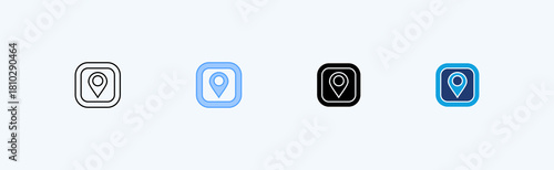 Travel Pin Multiple Icon Illustration Vector