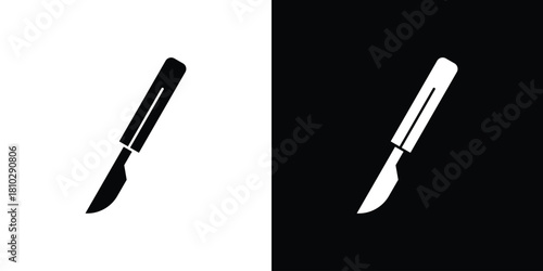 Scalpel icons symbols in flat style.