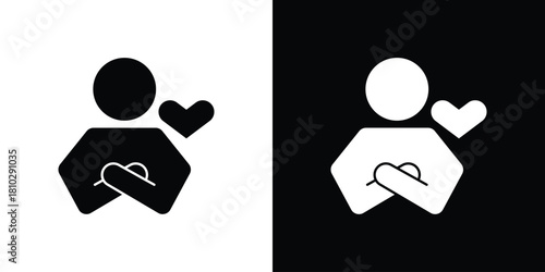 Selfcare icons symbols in flat style.