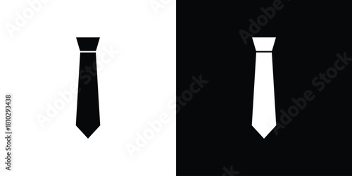 Tie icons symbols in flat style.