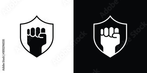 Will power icons symbols in flat style.