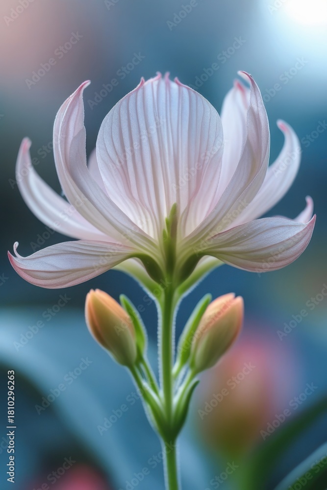 Fototapeta premium white and pink flower